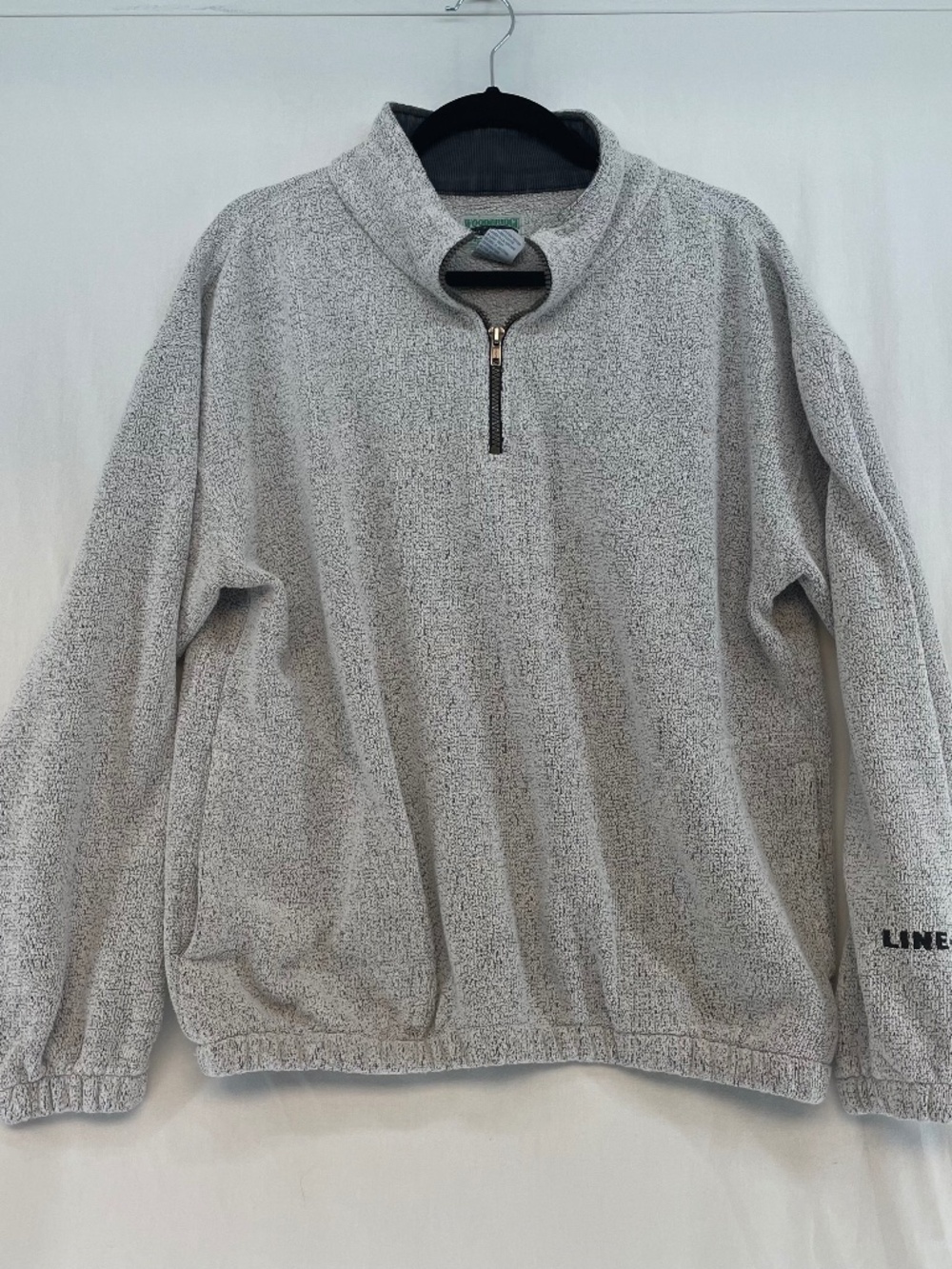 Woodbridge Quarter Zip Sweater Variegated Light Grey Women’s Size Large